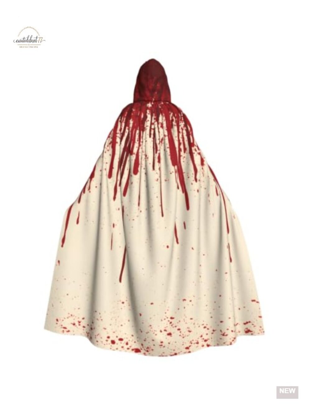 Womens Mens Adult Hooded Cloak Witch Costume Cosplay Halloween Long Cape